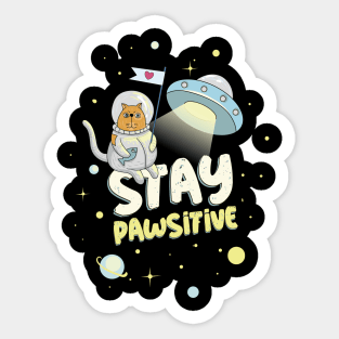 cat in space Sticker